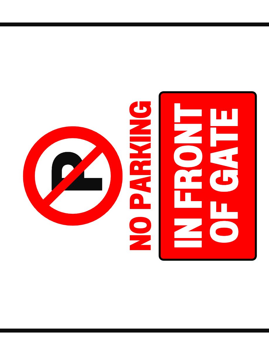 No Parking in Front of Gate pdf image